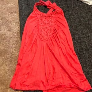 Coral Halter Top
